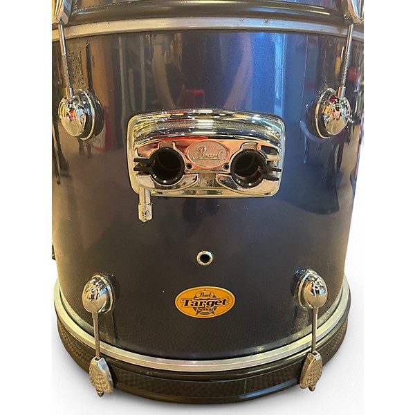 Used Pearl 5 Piece Target Drum Kit Slate Blue Drum Kit