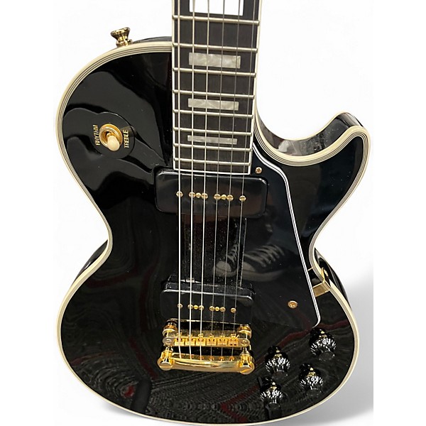 Used Epiphone 1955 LES PAUL OUTFIT P90 Black and Gold Solid Body Electric Guitar