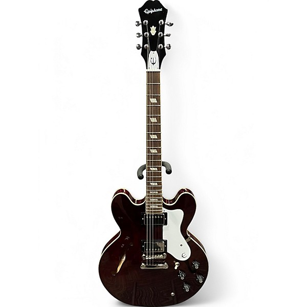 Used Epiphone Noel Gallagher Riviera Dark Wine Red Hollow Body Electric Guitar