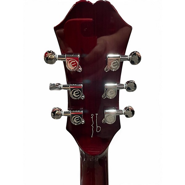 Used Epiphone Noel Gallagher Riviera Dark Wine Red Hollow Body Electric Guitar