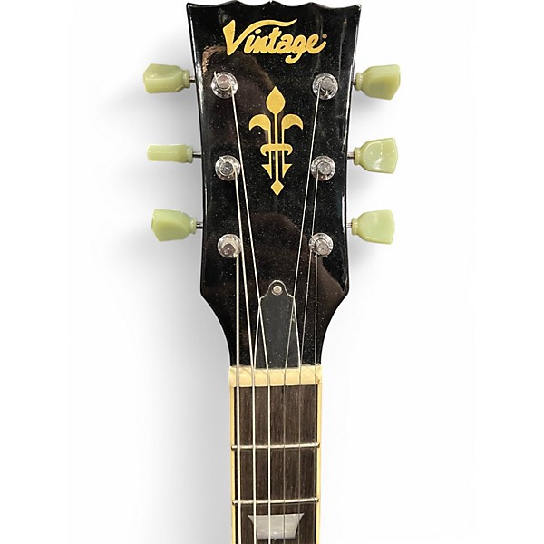 Used Vintage V100MU Midge Ure Signature Gold Solid Body Electric Guitar
