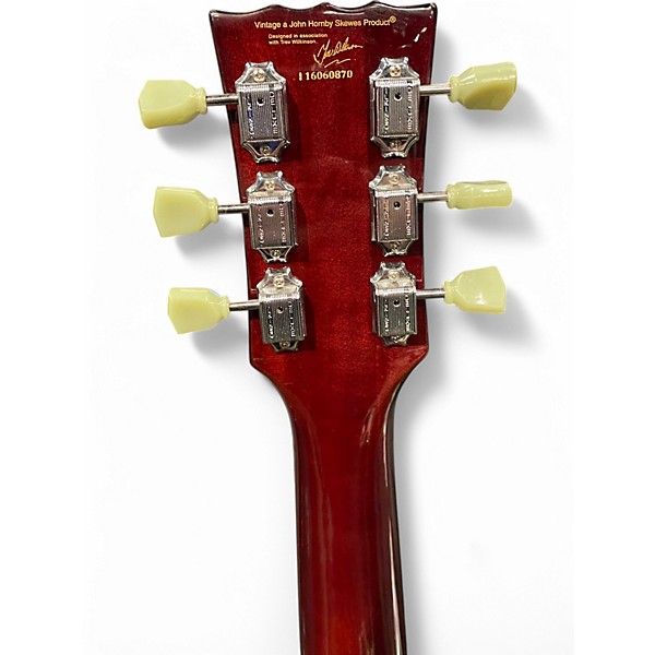 Used Vintage V100MU Midge Ure Signature Gold Solid Body Electric Guitar
