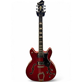 Used Hagstrom VIKING Cherry Hollow Body Electric Guitar