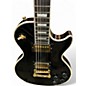Used Epiphone LES PAUL CUSTOM Black and Gold Solid Body Electric Guitar
