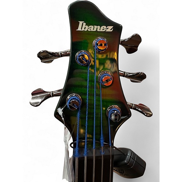 Used Ibanez Steve Di Giorgio Signature Dark Moss Burst Electric Bass Guitar