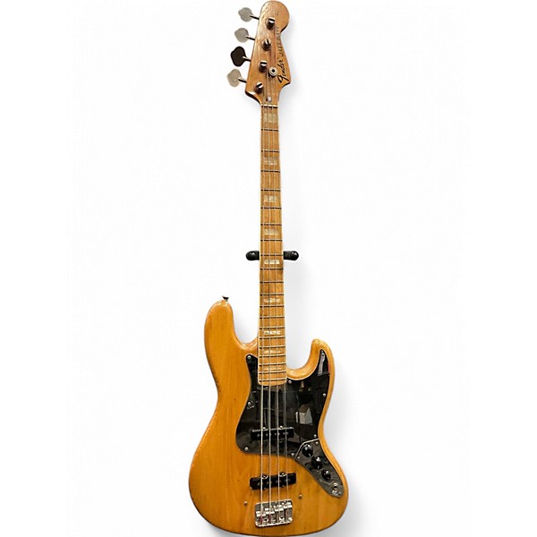 Vintage 1975 Fender jazz bass Natural Electric Bass Guitar
