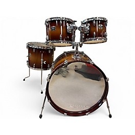 Used Yamaha 4 Piece Tour Custom Brown Sunburst Drum Kit