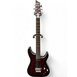 Used Schecter Guitar Research C-1 Platinum FR S SATIN CRIMSON RED BURST Solid Body Electric Guitar