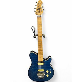 Used Sterling by Music Man Sub AX3 Axis Blue Solid Body Electric Guitar