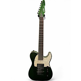 Used ESP LTD SCT607B Stephen Carpenter Signature 7 String Green Sparkle Solid Body Electric Guitar