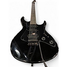 Vintage 1980s Aria Pro Ii BLACK DOG Black Solid Body