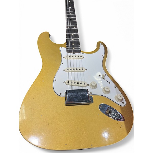 Used Fender GC DOUBLE BOUND STRAT JRN GOLD SPARKLE Solid Body Electric Guitar