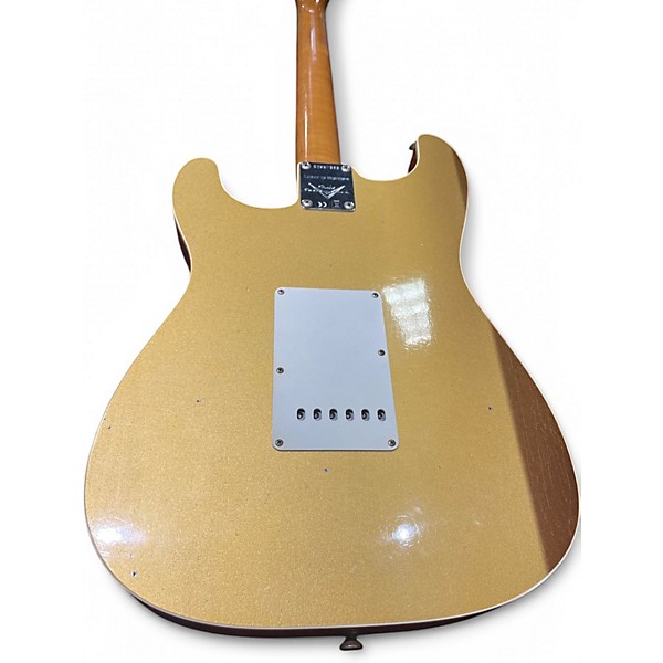 Used Fender GC DOUBLE BOUND STRAT JRN GOLD SPARKLE Solid Body Electric Guitar