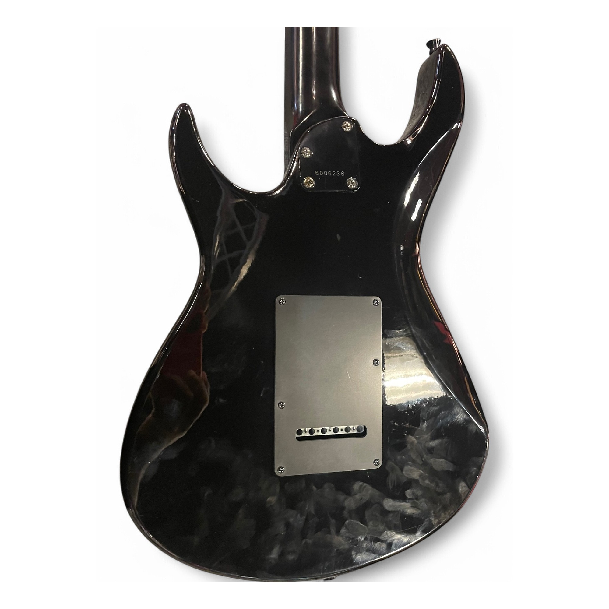 Vintage 1980s Aria Pro Ii BLACK DOG Black Solid Body Electric