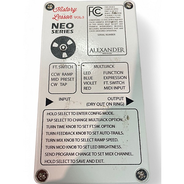Used Alexander History Lesson Vol 3 Effect Pedal