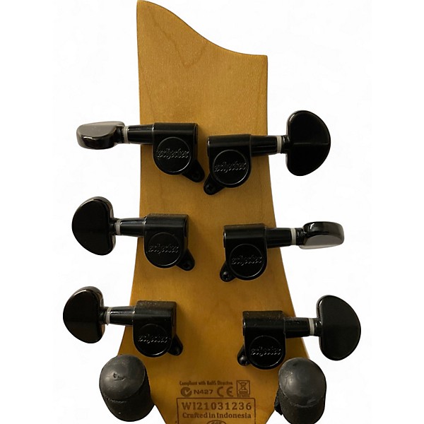 Used Schecter C-6 ELITE Green Solid Body Electric Guitar