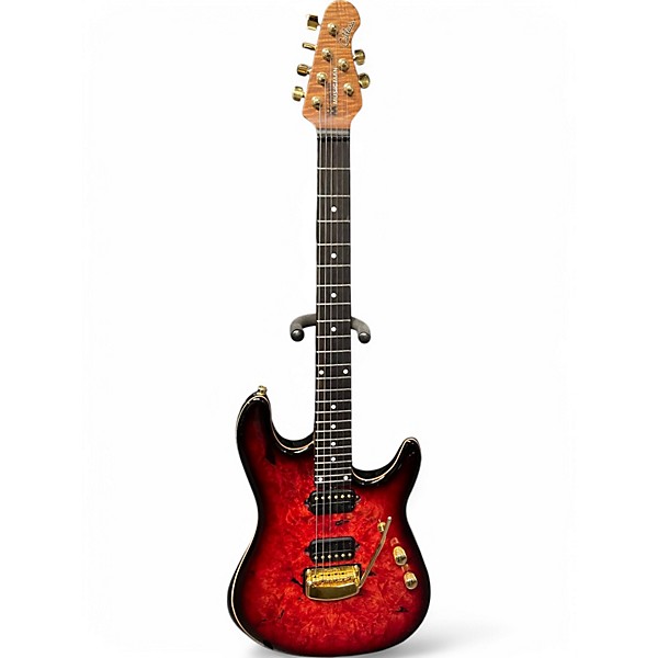 Used Ernie Ball Music Man Jason Richardson Artist Series Cutlass Rorschach Red Solid Body Electric Guitar
