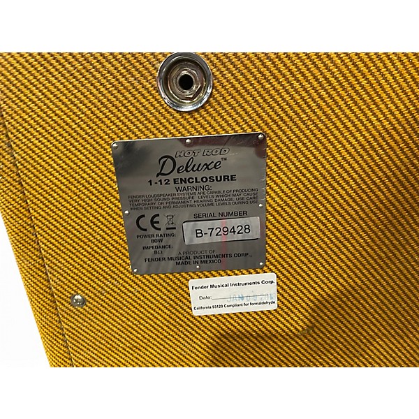 Used Fender Hot Rod Deluxe 1x12 Tweed Guitar Cabinet
