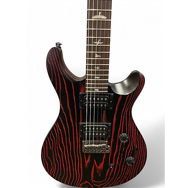 Used PRS SE Swamp Ash Sandblasted CE24 Red Solid Body Electric Guitar