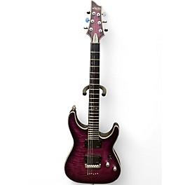Used Schecter Guitar Research C1 Platinum Purple Solid Body Electric Guitar