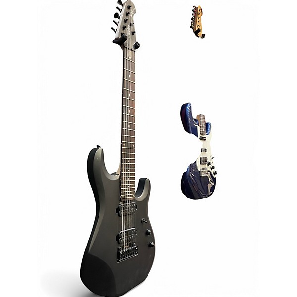 Used Sterling by Music Man John Petrucci JP157 7 String Black Solid Body Electric Guitar