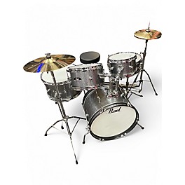 Used Pearl 5 Piece ROADSHOW JR GRAY SPARKLE Drum Kit