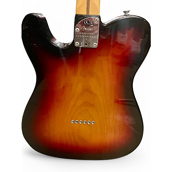 Used Fender American Professional II Telecaster 3 Tone Sunburst Solid Body Electric Guitar