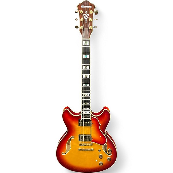 Used Ibanez AS153 CHERRY BURST Hollow Body Electric Guitar,Specials : American Fashion Style Bags On Sale