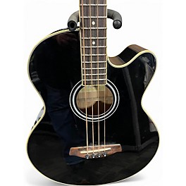 Used Ibanez AEB5E BK Black Acoustic Bass Guitar