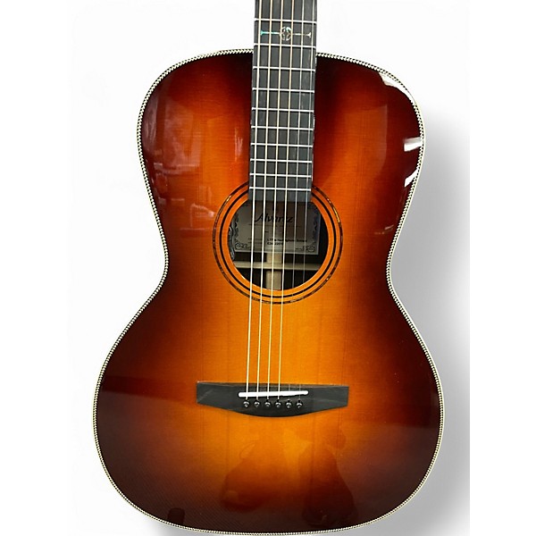 Used Alvarez LT70e Herringbone Sunset Acoustic Electric Guitar