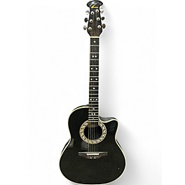 Vintage 1990 Ovation 1862 Black Acoustic Electric Guitar