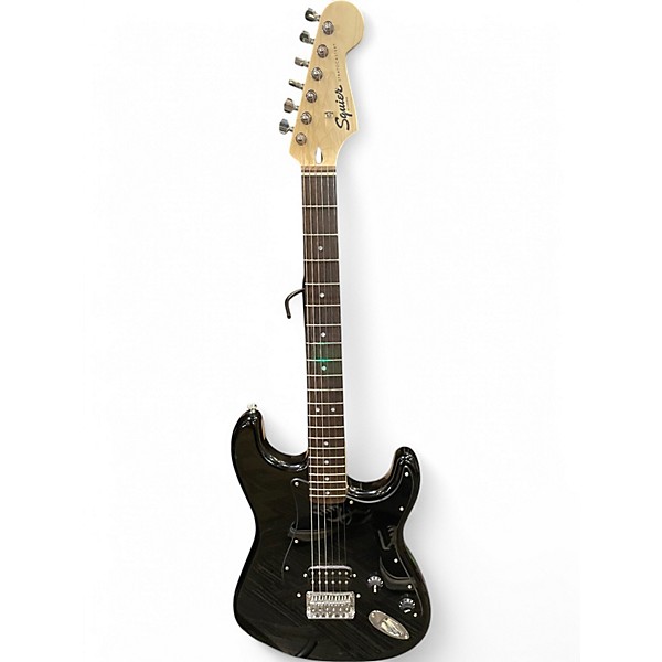 Used Squier Standard Stratocaster Black Solid Body Electric Guitar