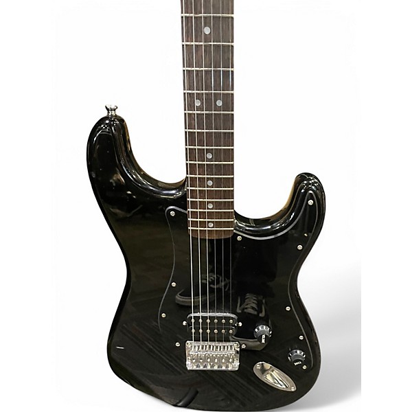 Used Squier Standard Stratocaster Black Solid Body Electric Guitar