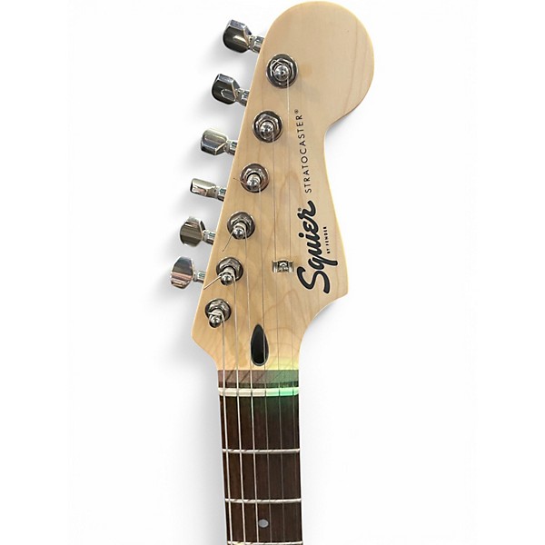 Used Squier Standard Stratocaster Black Solid Body Electric Guitar