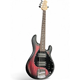 Used Sterling by Music Man Ray5 5 String red burst Electric Bass Guitar