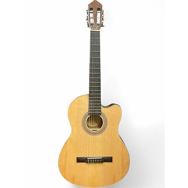 Used Lucero LC100CE natural spruce Classical Acoustic Electric Guitar