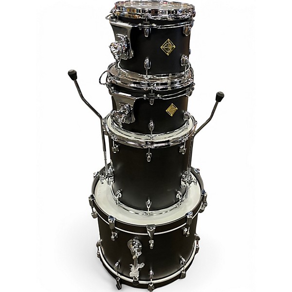 Used Dixon 4 Piece Cornerstone Black Drum Kit