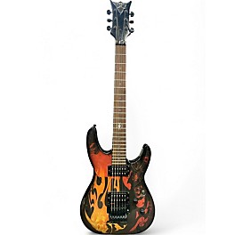Used DBZ Guitars BARE BONES RELIGION SKULL FLAME Solid Body Electric Guitar