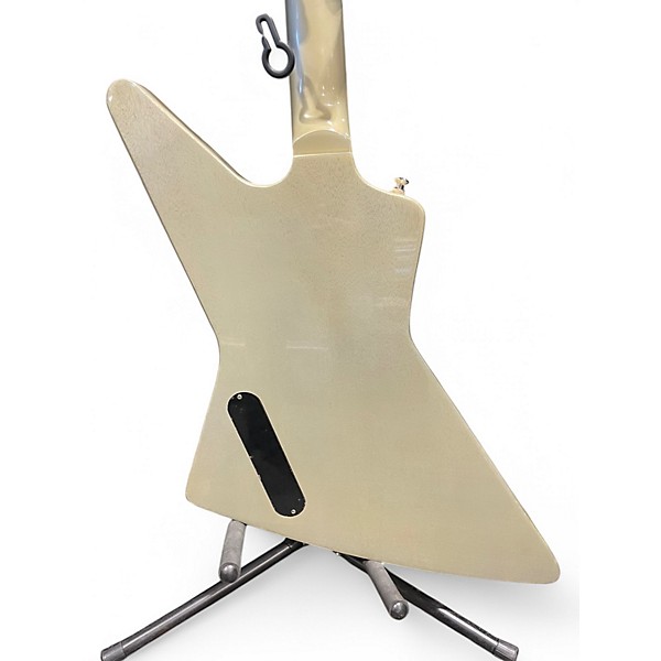 Used Epiphone Explorer Pro Custom Silver Solid Body Electric Guitar