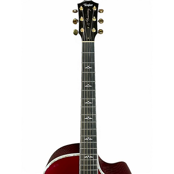 Used Taylor 614CEAB Trans Red Acoustic Electric Guitar