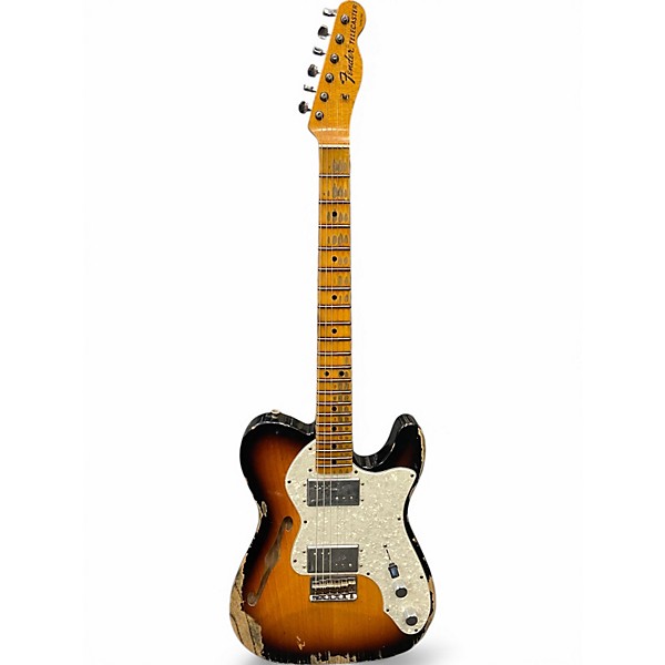 Used Fender LTD TELE THINLINE  3 Tone Sunburst Hollow Body Electric Guitar
