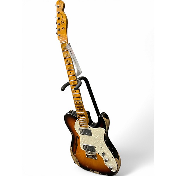 Used Fender LTD TELE THINLINE  3 Tone Sunburst Hollow Body Electric Guitar
