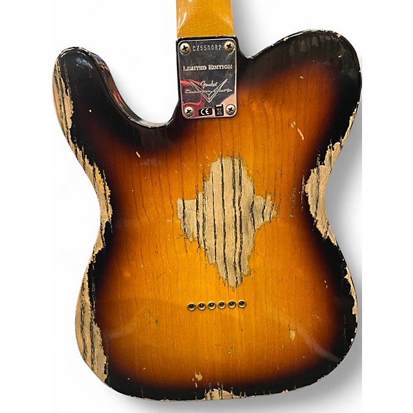Used Fender LTD TELE THINLINE  3 Tone Sunburst Hollow Body Electric Guitar