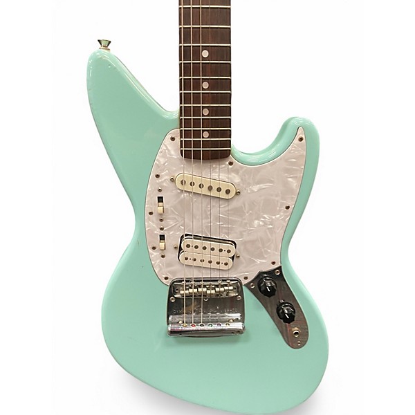 Vintage 1996 Fender Jagstang Sonic Blue Solid Body Electric Guitar
