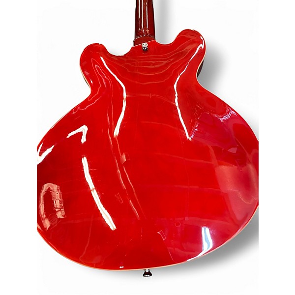 Used Wilkinson VSA500CR Cherry Hollow Body Electric Guitar