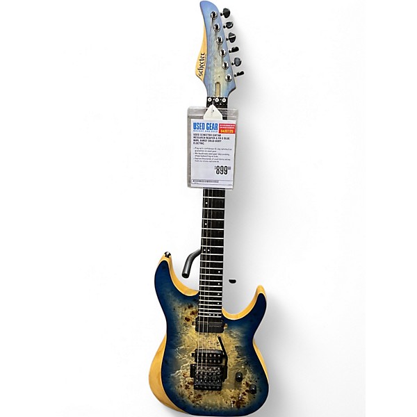 Used Schecter Guitar Research Reaper-6 Fr-S Blue Burl Burst Solid Body Electric Guitar