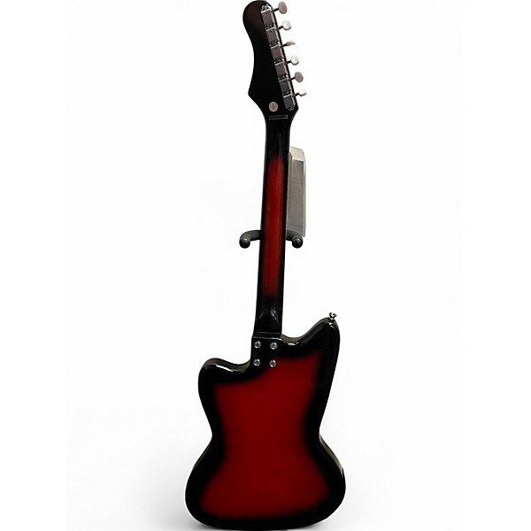 Used Silvertone 1478 Red to Black Fade Solid Body Electric Guitar
