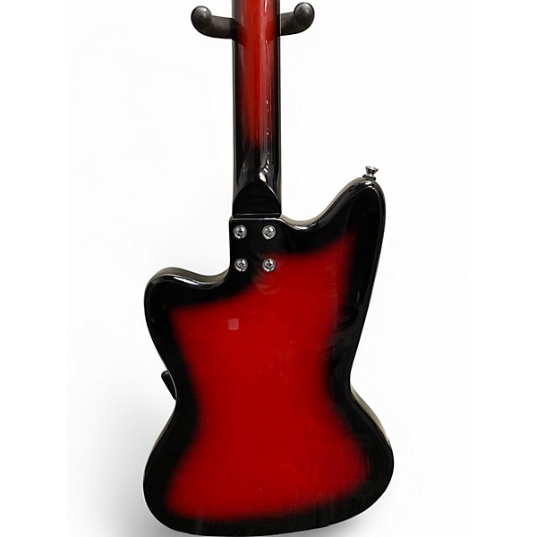 Used Silvertone 1478 Red to Black Fade Solid Body Electric Guitar