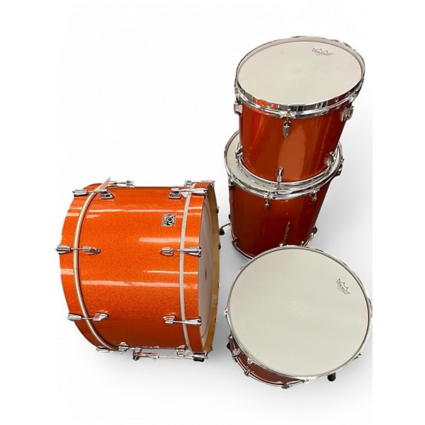 Used TAMA 4 Piece superstar classic orange sparkle Drum Kit