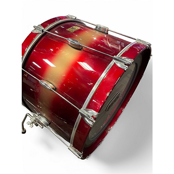 Used Pork Pie 4 Piece Hip Pig Red and Gold Duco Drum Kit